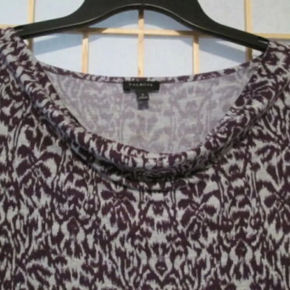 Talbots Cowl Neck Geometric Print Blouse - Picture 2 of 5